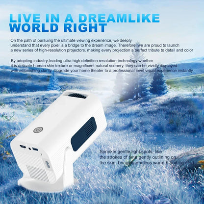 HP330 Portable LED Short Focus Projector 210Ansi 1280*720P Android 11 BT5.0 WIFI Allwinner H716 Halloween Gift Proyector