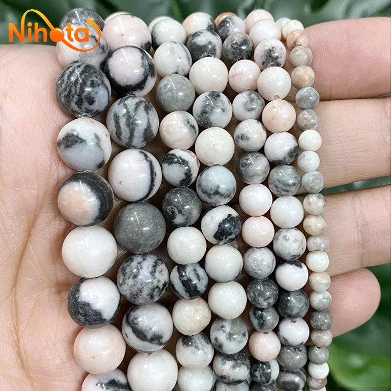 Natural Stone Beads Round Agates Turquoises Amazonite Quartz Lava Tiger Eye Beads