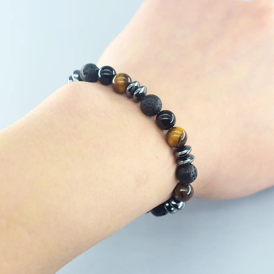 Attract Wealth Abundance and Prosperity Natural Yellow Tiger Eye Stone Beads Bracelet Men Women Bring Money for You Real Jewlery