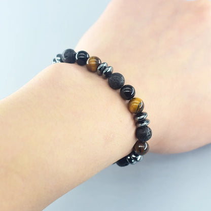 Attract Wealth Abundance and Prosperity Natural Yellow Tiger Eye Stone Beads Bracelet Men Women Bring Money for You Real Jewlery