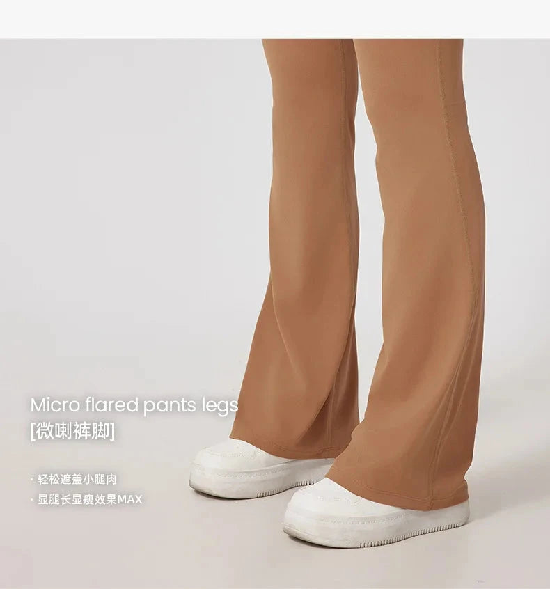 1/2PCS Pad Women Yoga Set Lotus Gym Fitness Long Sleeve Sports Crop Top High Waist Bell Flare Legging Workout Athletic Wear