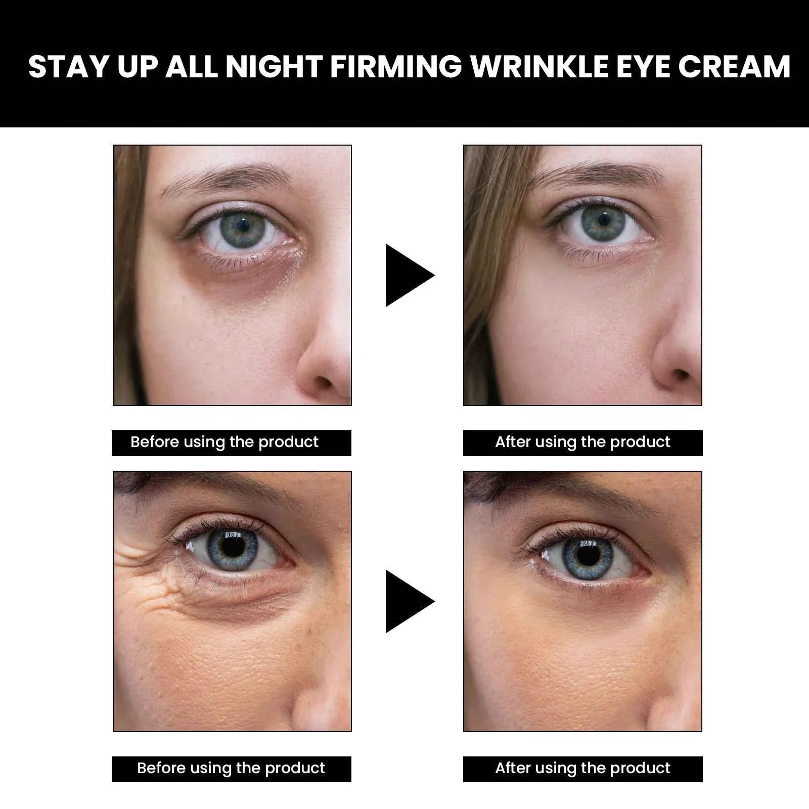 EELHOE Instant Eye Bag Removal Cream Collagen Removal Wrinkles Firming Skin Fade Fine Lines Brighten Dark Circle Anti Puffiness