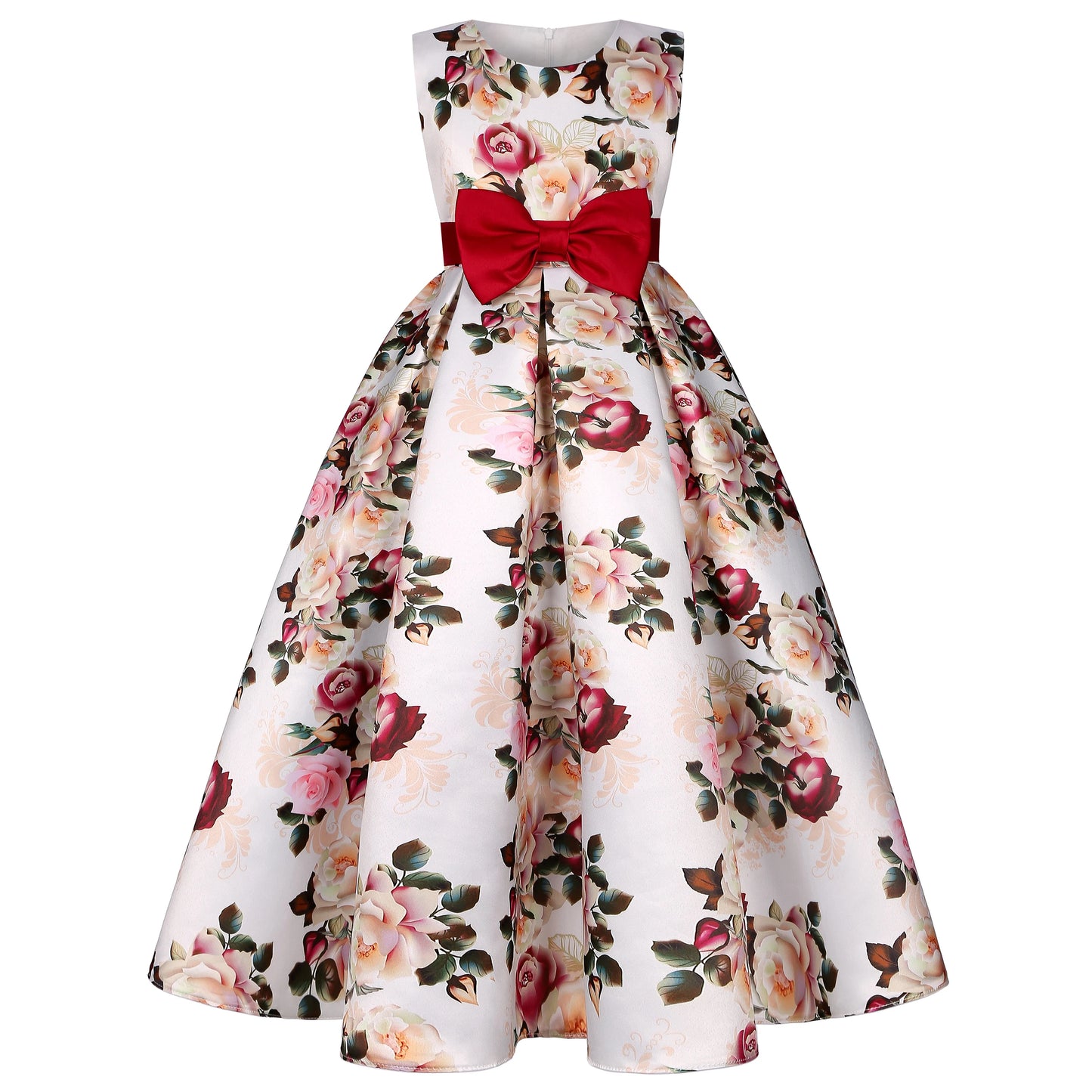 New  source Long girls dress printed princess dress dress children catwalk evening dress Cuhk children