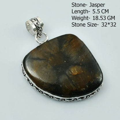 Genuine  Jasper Sodalite  Agate Turquoise   Pendant