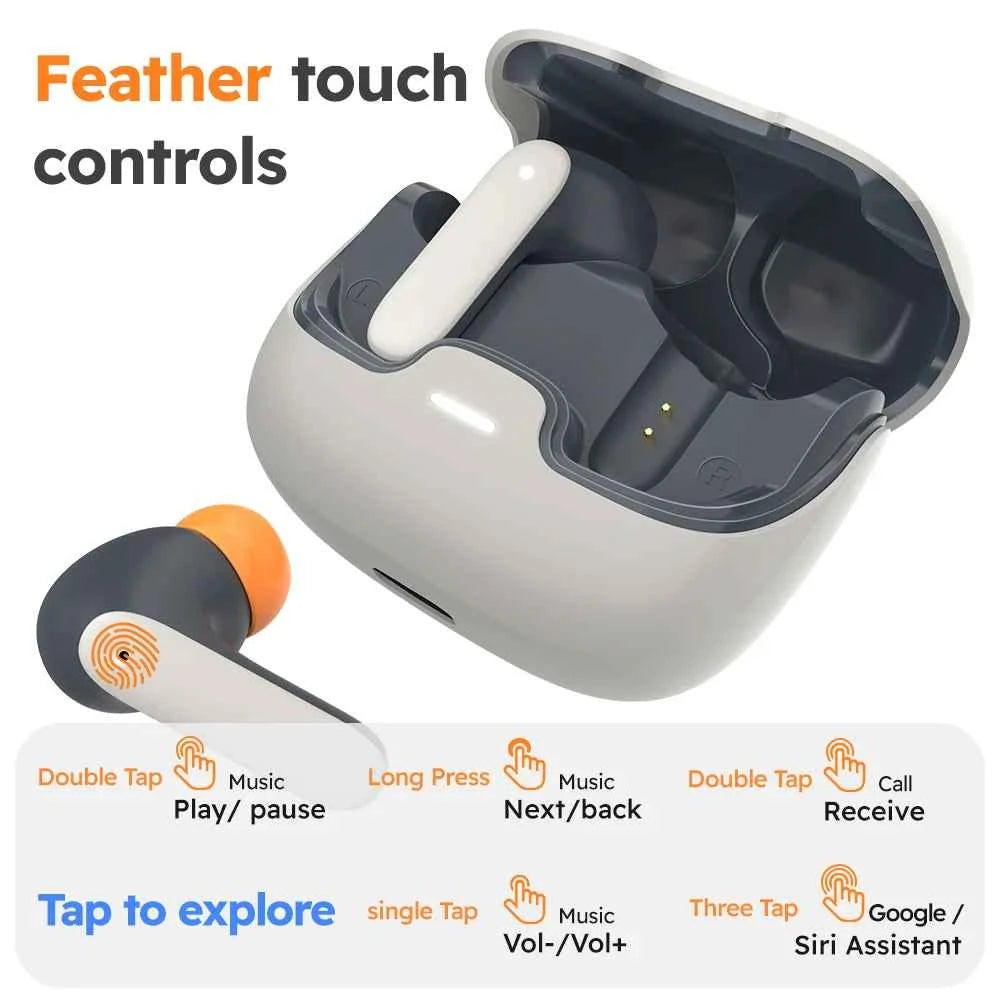 5.4 Bluetooth TWS Wireless Bluetooth Earphones Ultra-low Latency Dual Microphone ENC Noise Cancelling in Ear Bluetooth Earphones