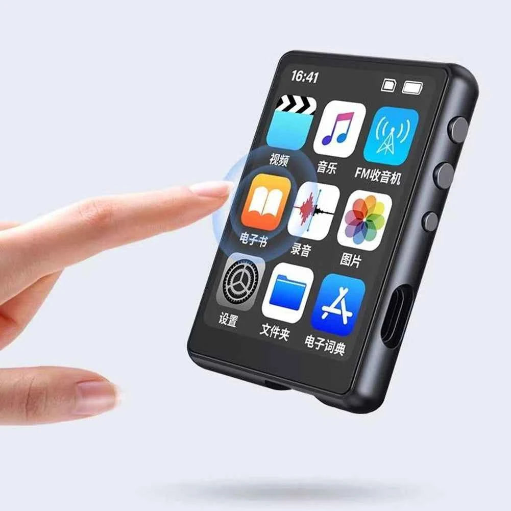 MP3 MP4 Player HiFi MP4 Walkman with Speaker Bluetooth-Compatible Portable MP3 Player Support FM Radio Recording E-Book