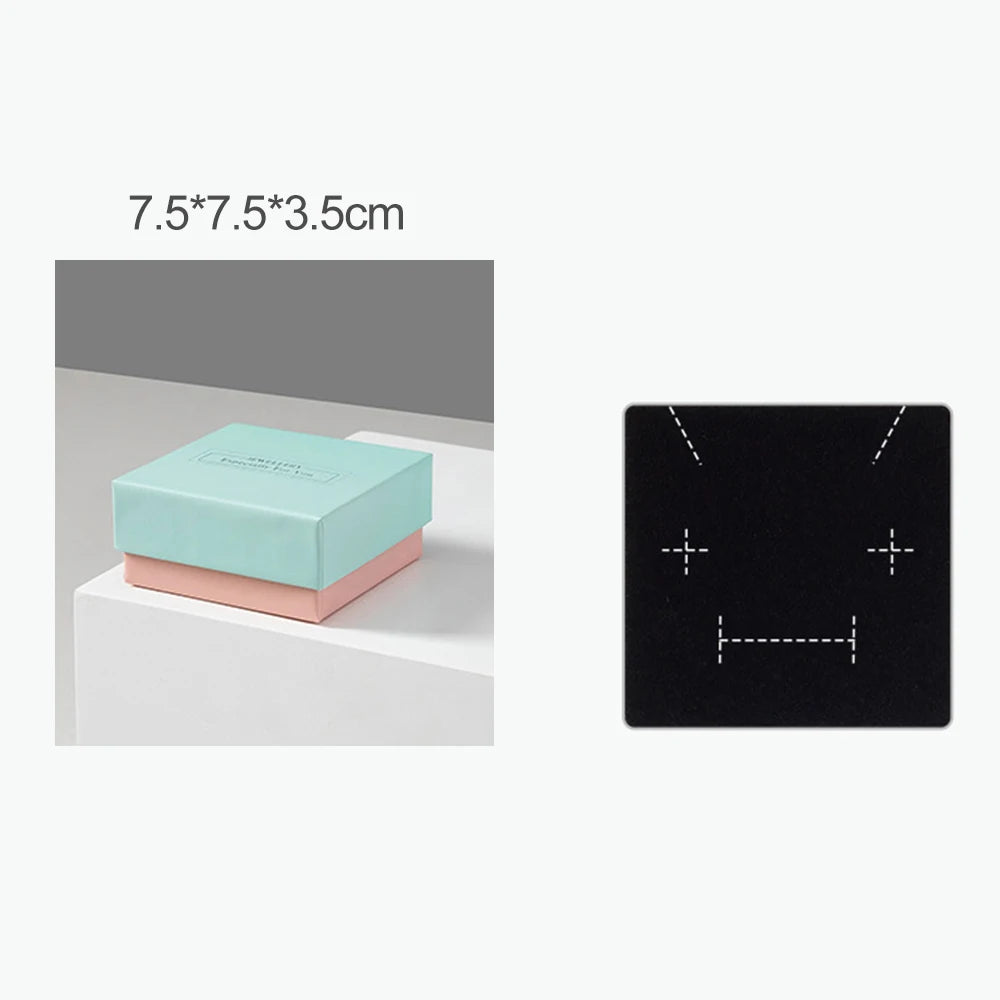 Simple Jewelry Box Earnail Ring Bracelet Necklace Gray Black Paper Jewelry Display Case Jewelry Organizer Box - AMULET RING STORE