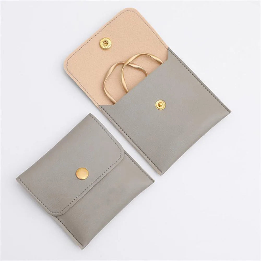 2Pcs Paper Jewelry Box PU Packaging Bag Set Necklace Bracelet Earrings Storage Gift Box High-end Jewelry Organizer Case Joyero - AMULET RING STORE