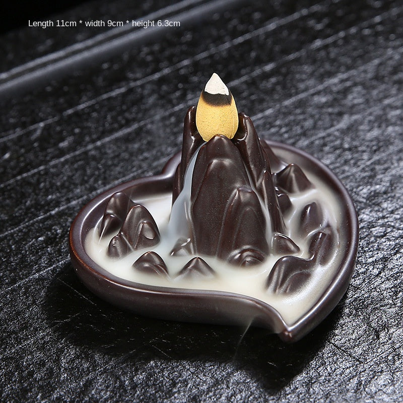 Backflow Incense Burner Ceramic Incense Burner Incense Burner Incense Utensils Tea Ceremony Zen Home Creative Small Ornaments - AMULET RING STORE