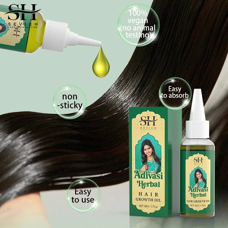 Ayurvedic Hair Growth Oil India Adivasi Organic Hair Growth Serum Anti Hair Loss Fast Regrowth Thicken Oils Hair Growth Products