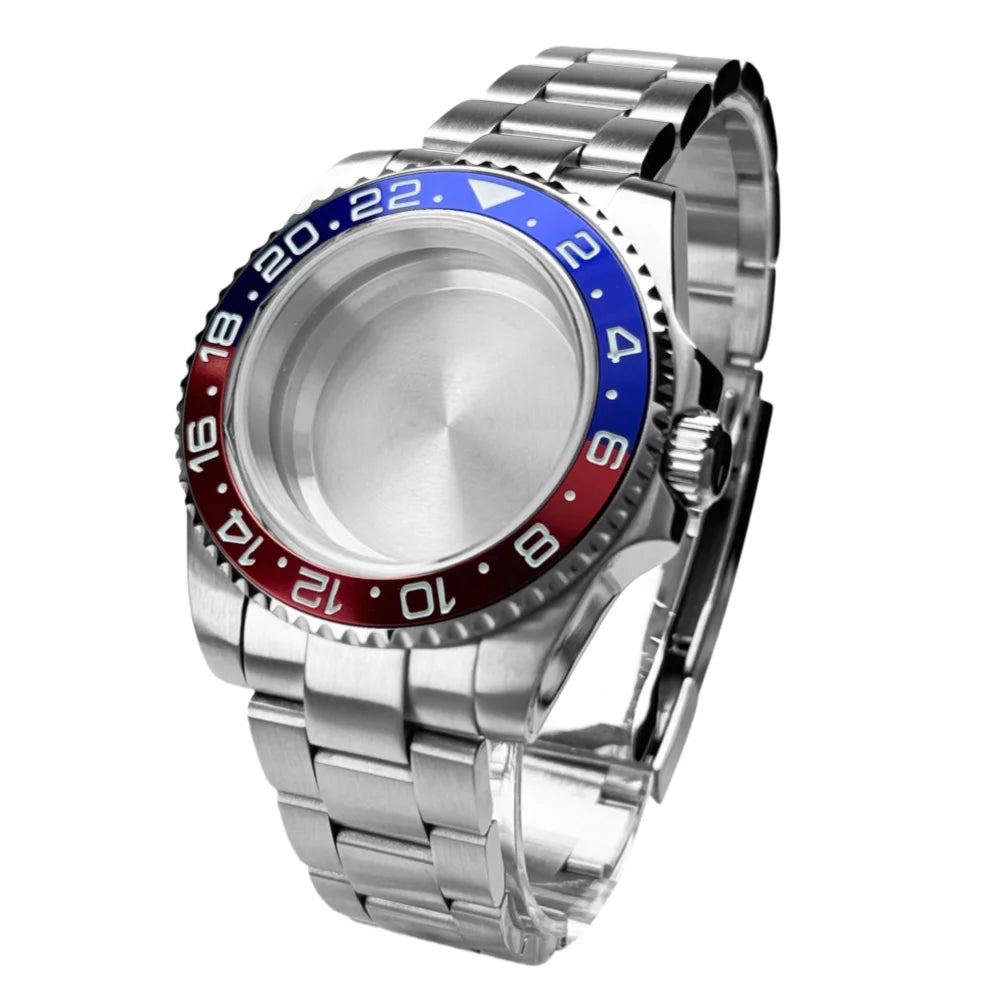 40mm 200m Waterproof NH34 NH35 NH36 Watch Case Accessories for Oyster Band SUB Watch Maker 120clicks BGW9 blue lume Bezel - AMULET RING STORE