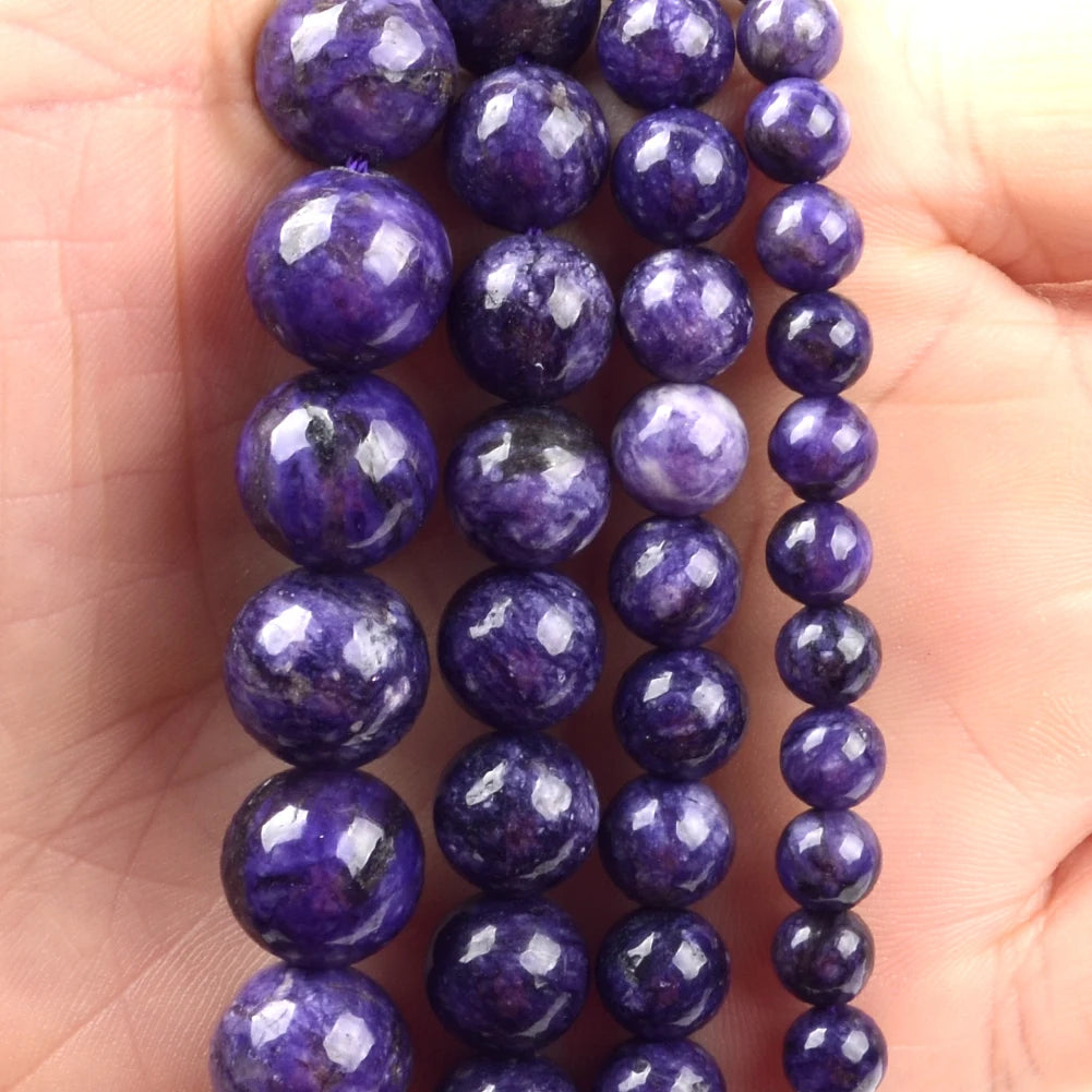 45 Styles Natural Stone Beads Amethyst Purple Jades Agate Crystal Glass Beads Jewelry Making Findings DIY Bracelet Accessories - AMULET RING STORE
