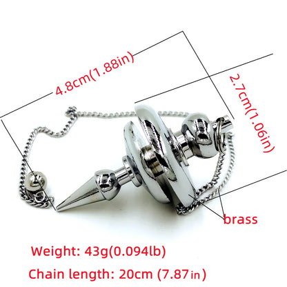 Bronze Metal Copper Spiritual Point Pendulum for Divination Healing Dowsing Wicca Balancing Pointed Cone Pendant Pendulum