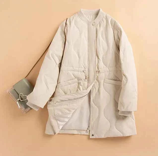 Quilted Padded Overcoat Female Coats Black Duck Down Women's Jacket Thick Padding Long Winter Promotion Offers Elegant Classy In