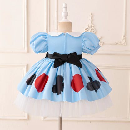 Princess Dress For Toddler Little Girl Luxurious Bow Gown Kids Birthday Party Clothes Halloween Carnival Children Princess Dress