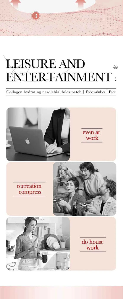 Collagen Firming Laugh Lines Patches Instant Wrinkle Remover Fade Fine Lines Facial Mask Anti-aging Brighten Repair Skin Care