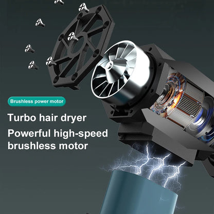 New 200000RPM Powerful Blower Vacuum Dust Cleaner Violent Fan Type-C Charging Strong Winds Brushless Turbo Jet Blower