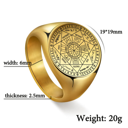 Dreamtimes Seal of The Seven Archangels Viking Ring