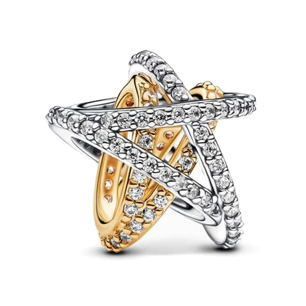 Gorgeous Splittable Sun & Moon, North Star & Lucky Love Heart Dangle Charm Fit Original Pan Bracelet DIY Jewelry Accessories - AMULET RING STORE