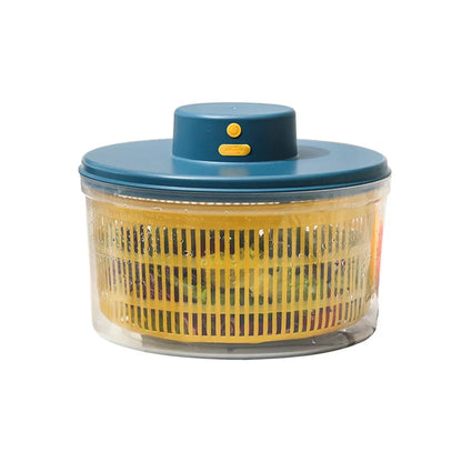 Electric Drain Basket Cleaning Dryer Fruit and Vegetable Dry and Wet Separation Draining Salad Spinner Home Gadget - AMULET RING STORE