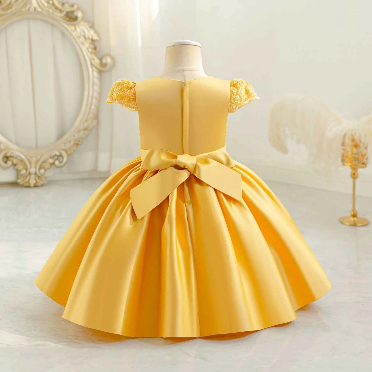 0-4Thildren's wear baby's first birthday party dress color matching gradient Lace Princess Baby Girl Christmas Party Prom Dress