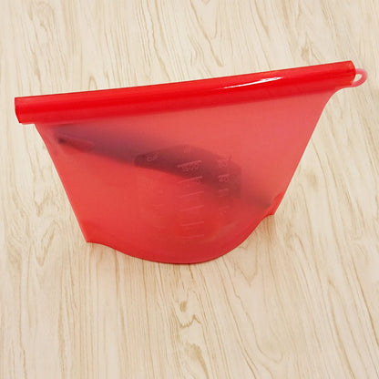 500-1500ML Silicone Bags Reusable Silicone Food Grade Storage Bag Lunch Sandwich Snack Fruit Freezer Zip Seal Keep Fresh Bags - AMULET RING STORE