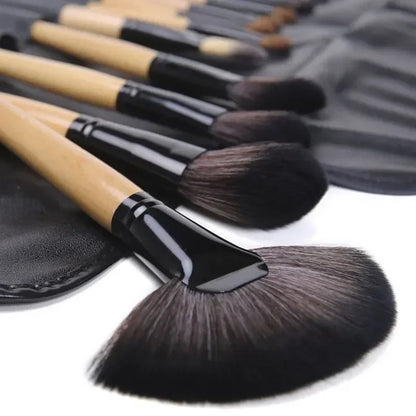 Free Gift Bag and Sponge for 24 pcs Makeup Brush Sets Cosmetics Brushes Eyebrow Powder Foundation Shadows Make Up Tools - AMULET RING STORE