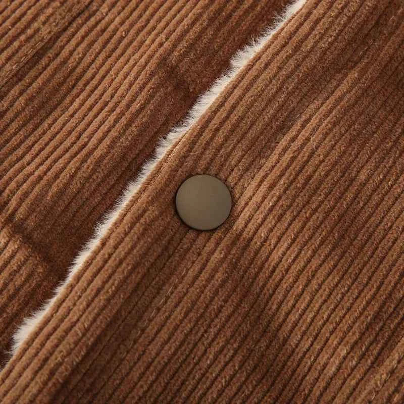 Winter Men's Outdoor Parkas Jacket with Fleece Lining and Multiple Pockets Wool/Polyester