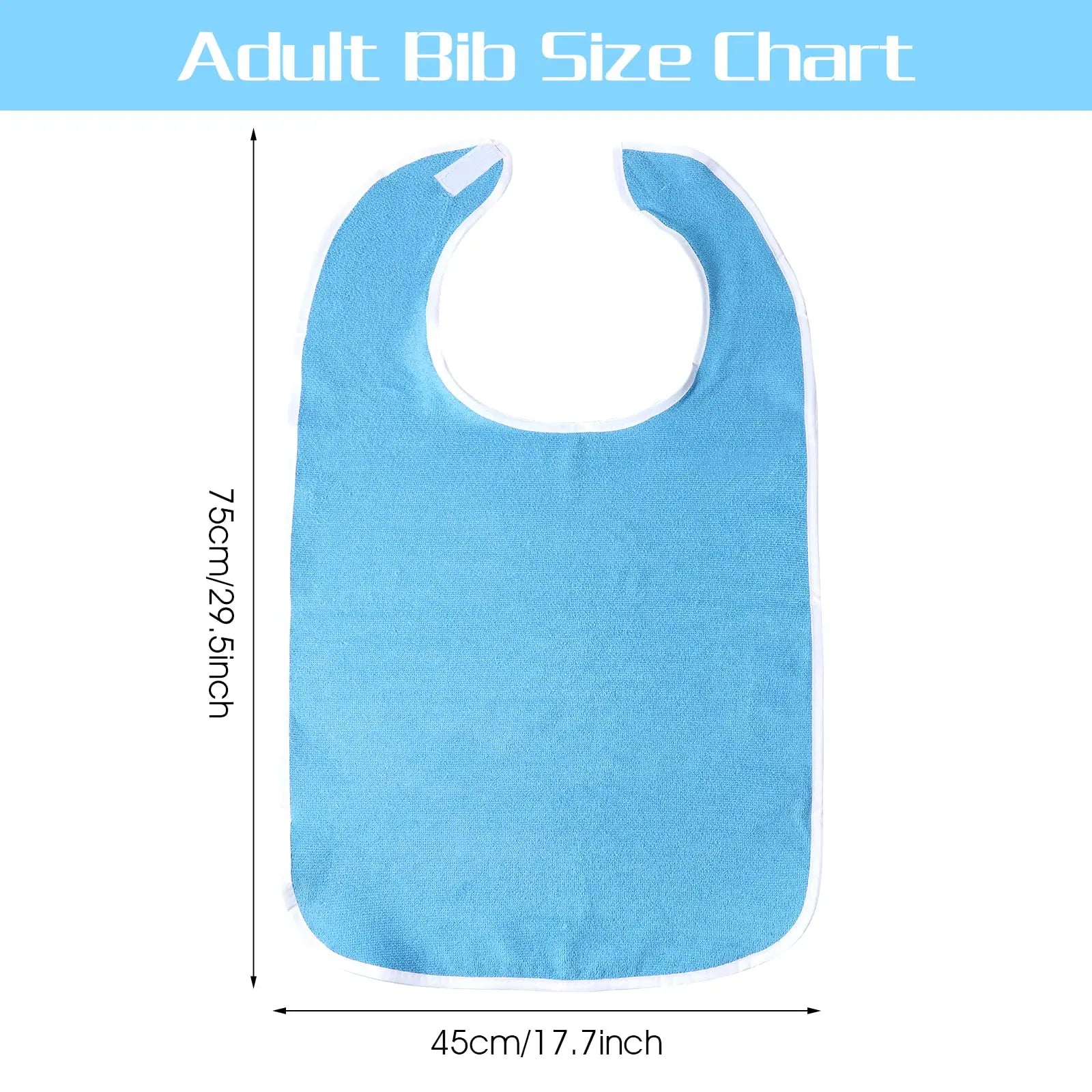 1/2pcs Adjustable Adult Bib Machine Washable for Elderly Adults to Prevent Drooling and Spills Adult Bibs for Eating Nursing Bib - AMULET RING STORE