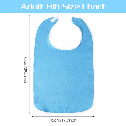 1/2pcs Adjustable Adult Bib Machine Washable for Elderly Adults to Prevent Drooling and Spills Adult Bibs for Eating Nursing Bib - AMULET RING STORE