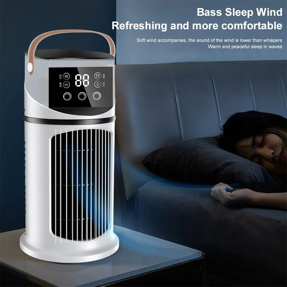 Water Cooling Fan Air Conditioner Adjustable Speeds Timer Personal Fan Air Cooler With Humidifier for Bedroom Living Room Office