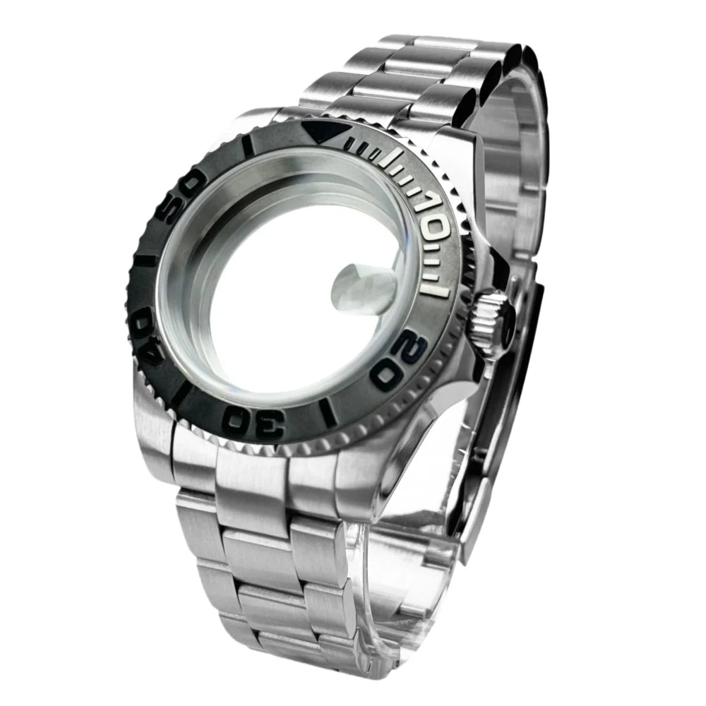 40mm 200m Waterproof NH34 NH35 NH36 Watch Case Accessories for Oyster Band SUB Watch Maker 120clicks BGW9 blue lume Bezel - AMULET RING STORE