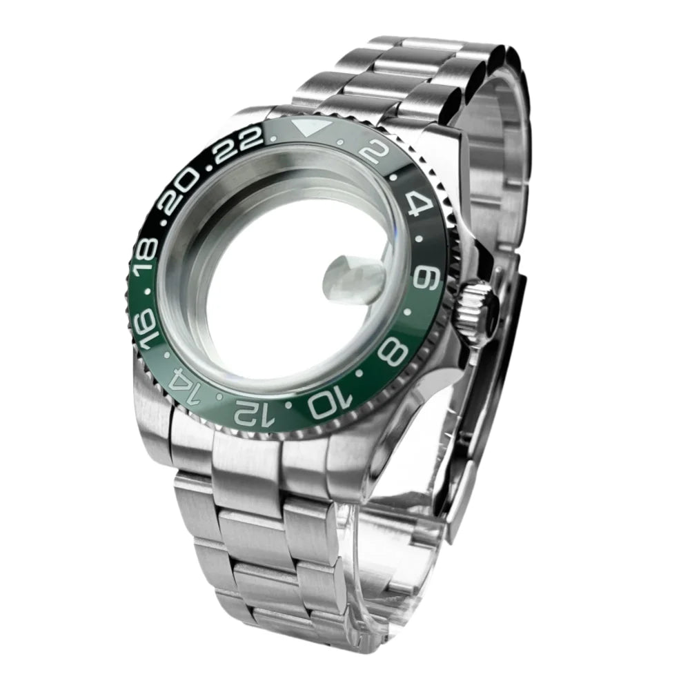 40mm 200m Waterproof NH34 NH35 NH36 Watch Case Accessories for Oyster Band SUB Watch Maker 120clicks BGW9 blue lume Bezel - AMULET RING STORE