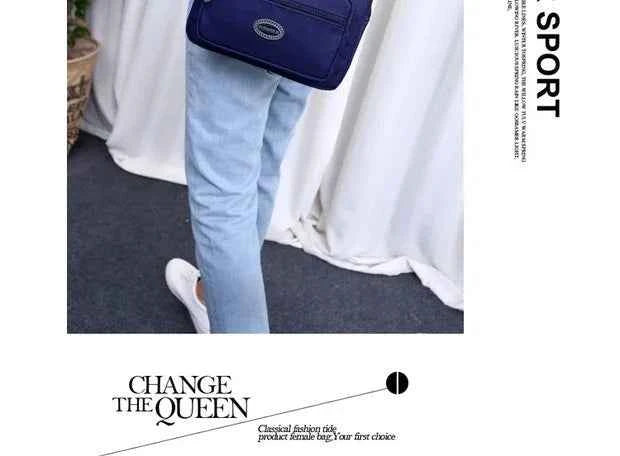 Casual Waterproof Nylon Canvas Ox Cloth Ladies oulder Bag Crossbody Bag Sport Sle Women's Handbag Soft Zipper Closure