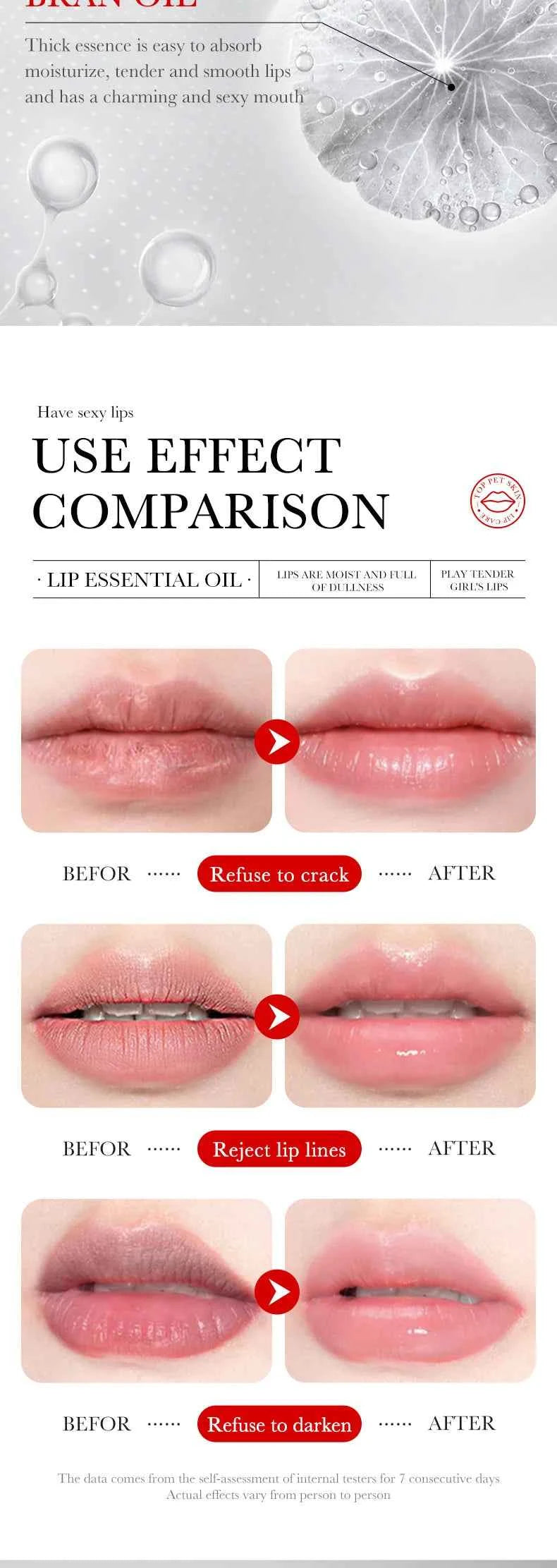 Lip Booster Plumping Serum Oil Hyaluronate Acid Moisturizing Sexy Enhancer Non-Irritating Brighten Fade Lines Plump Products