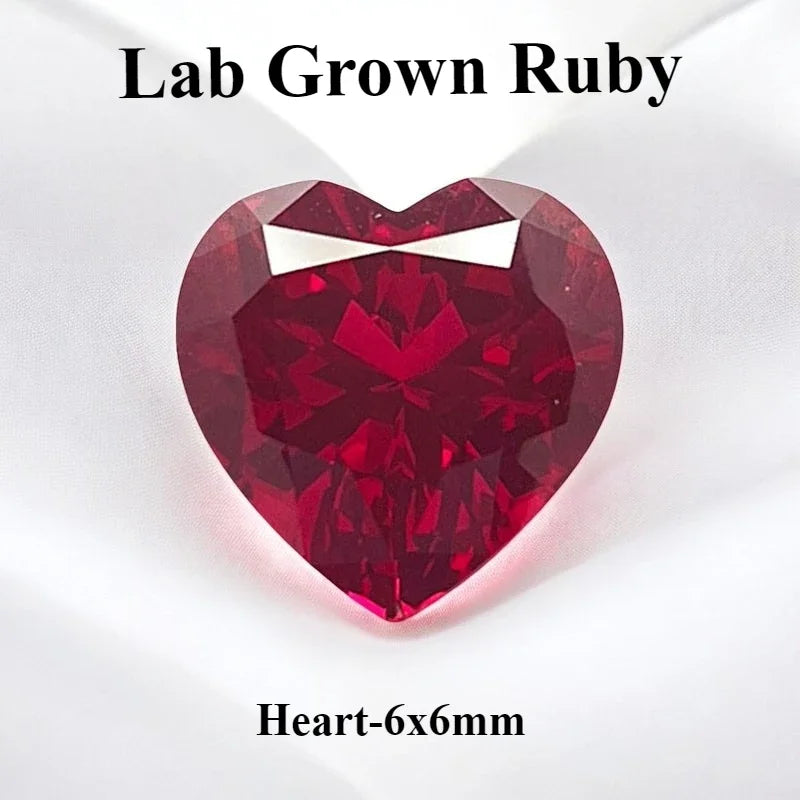 Lab Grown Ruby Pigeon Blood Red Color For Jewelry Diy Making Main Materials Selectable Certificate