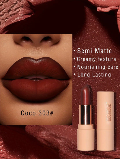 Coffee Velvet Lipstick - Luxurious Deep Nourishing Matte Finish Long-Lasting Waterproof Lip Color - AMULET RING STORE