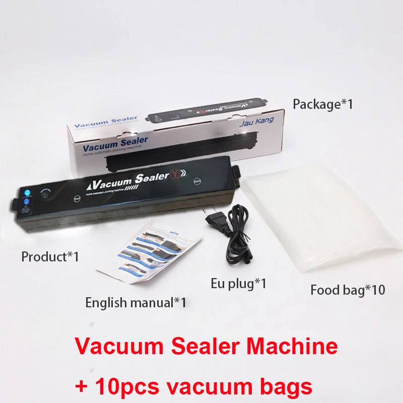 Vacuum Sealer Machine EU Plug Free Gift 10pcs Saver Bags Kitchen Vacuum Packer Machine Small Sealing Machine Food Vacuum Sealer - AMULET RING STORE