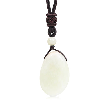 Casual Simple Natural Water Droplet Pendant Necklace Amethyst Opal Obsidian Red Agate Pendant Adjustable Cord Chain Necklace