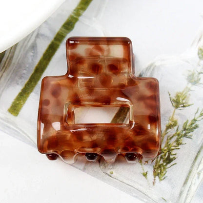 Bgffuy Leopard Korea Acetate Hollow Colorful Mini Hair Claws Crab Hair Clips for Child Girls Hairpins Hair Accessories Barrettes