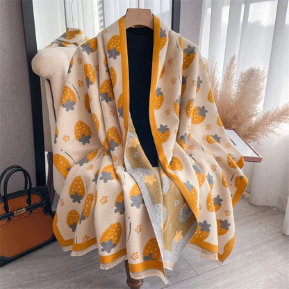 Cashmere Scarf for Women Thick Warm Winter Blanket Brand Female Luxury Quality Shawl Wrap Bufanda 2024 Poncho Echarpe Pashmina