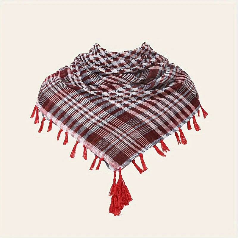 Summer Unisex Tactical Arab Cycling Mask Scarf For Man Women Fashion Lightweight Hijab Scarf Spring Army Plaid Head Scarf Mask - AMULET RING STORE