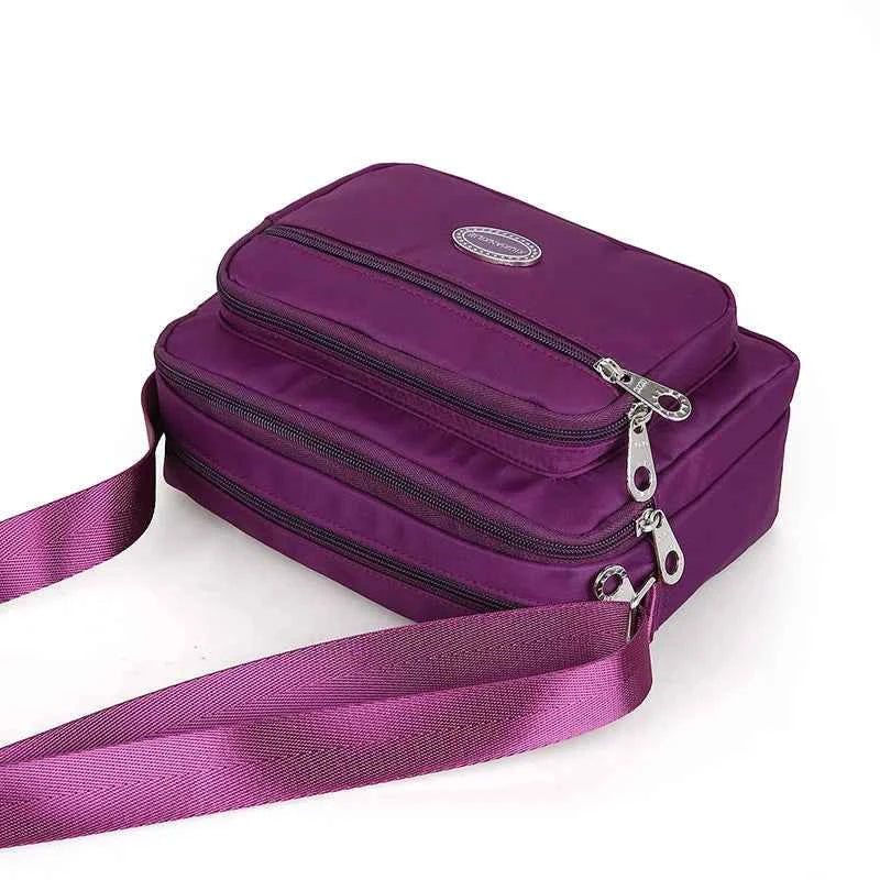 Casual Waterproof Nylon Canvas Ox Cloth Ladies oulder Bag Crossbody Bag Sport Sle Women's Handbag Soft Zipper Closure