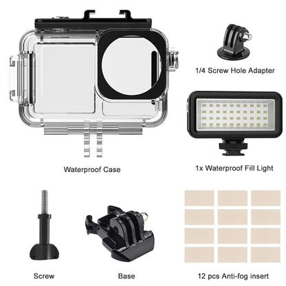For DJI Osmo Action 4 Waterproof Case 40M Deep Diving Underwater Housing Shell for DJI Osmo Action 4 3 Action Camera Accessories - AMULET RING STORE