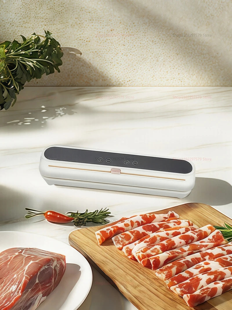 Electric Vacuum Sealer for Home Dry/Wet Food Sealed Packaging Kitchen Food Storage Seal Built-in Cutter Knife Kitchen Tools - AMULET RING STORE