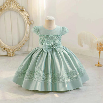 0-4Thildren's wear baby's first birthday party dress color matching gradient Lace Princess Baby Girl Christmas Party Prom Dress