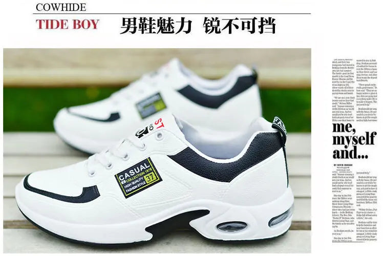 2025 new spring trend sports men's shoes Lace-up thick sole casual breathable fashion shoes Large size Wear skid resistance - AMULET RING STORE