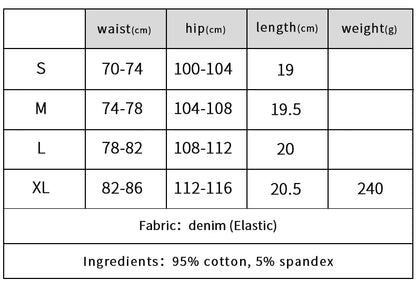 4013 # Sexy New High Waist Elastic Plus Size Cake Skirt Trousers Casual Denim Shorts Women's Jeans - AMULET RING STORE