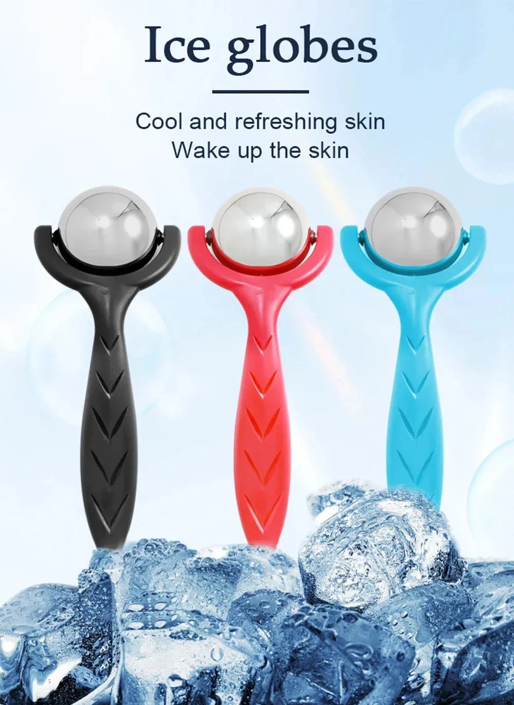 Cold Massage Ball Roller Stainless Steel Facial Ice Globes Physical Therapy Ice Ball For Muscle Pain Relief Facial Body Massager