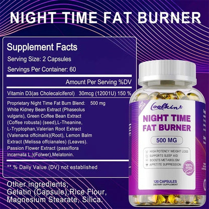 Night Time Fat Burning Capsule - Supports Immune System Health, Appetite Suppression, Healthy Weight Management - AMULET RING STORE